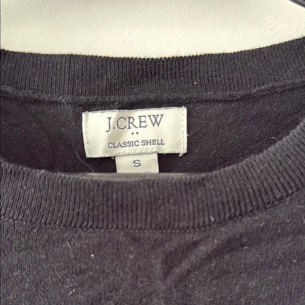 J. Crew Black Ribbed Muscle Tank - Picture 2 of 2